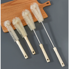 솔브리빙 주방 틈새 물병 텀블러 세척솔 4종 세트, 1세트, 우드