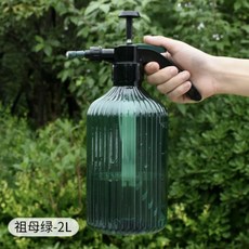 欣榮園藝 氣壓式噴壺 高質感加厚透明噴壺 噴灑 澆花灑水, 1個, 祖母綠2L