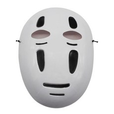 千與千尋無臉男面具宮崎駿cosplay氣氛裝扮道具 1個裝 萬聖節服裝 cosplay服裝 表演服道具 派對, 1個, 千與千尋黑色面具,3個裝