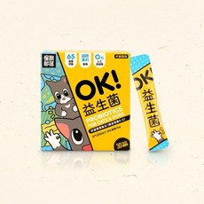 花媽寵物用品店 怪獸部落OK！益生菌 寵物益生菌 盒裝 (1.5g，30包) 腸胃保健 泌尿保健舒壓, 1個, OK！益生菌 盒裝 (1.5g，30包)