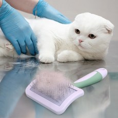 반려동물 강아지 털 브러시 고양이 빗, 1개, 핑크