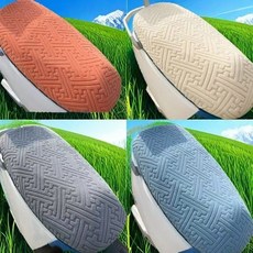 【11萬人收藏】新款彈力防燙電動車坐墊套電瓶車踏闆摩托車通用防曬四季通用防滑, 1個, 橘紅色,優質座套+靠背套