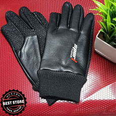 BEST STORE 방한 기모 오토바이 혹한기 겨울 스마트폰터치 배달장갑, Black