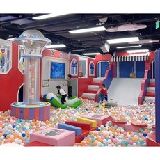 초대형 에어바운스 크고 작은 놀이터 어린이 유치원 부대시설 슬라이드 장비 볼풀장, 1개