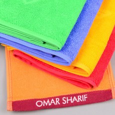 OMAR SHARIF 오마샤리프 스포츠타올 30수 수건 90g 면100% 등산타올 땀수건, 1개, 주황