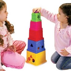 빅사이즈 도형맞추기 돌아기장난감블럭 어린이집 발달교구 보관상자세트, 1개