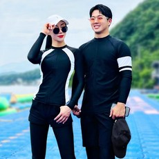 Surfrider 男女上下衣5件全套線條拉鍊式防曬衣 大尺碼 上衣+褲子+緊身褲+內衣 SURFRIDER