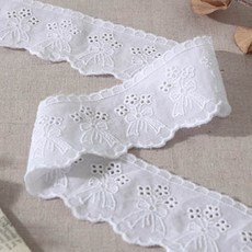 패션스타트 [90cm] 마리앙뜨 리본다발 면자수레이스 화이트, 1개