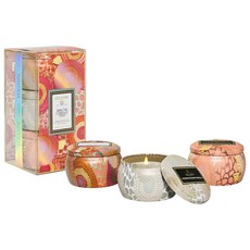 【DayGo美國代購】Voluspa 三入禮盒 美國香氛品牌 薄荷莫西多 金耀檜木 杜松薰衣草 限定禮盒 三入組, 1個, 4. 巴貝多葡萄柚+大溪地椰子香草+卡拉