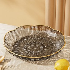 BLOWFISHFUGU 투명 다색 예쁜 과일쟁반 거실 간식 주방쟁반 과일 트레이 식탁 간식 바구니 20cm 쟁반세트, 12개, 블랙
