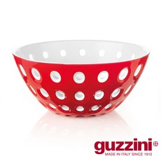 Guzzini Le Murrine 波卡點點沙拉碗 (M) ，時尚餐桌必備，輕巧耐用易清洗, 紅白, 1個