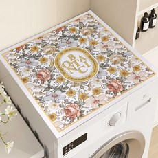 피카우스 두꺼운 세탁기 건조기 드럼세탁기 냉장고 방수 커버 덮개 매트, 옐로우라인