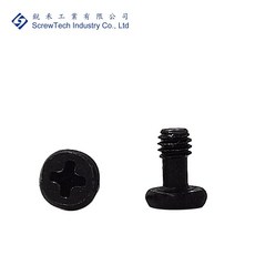 【銳禾】M2.5x4.3 鍍黑鋅 I頭 十字槽 機械牙 特殊螺絲 (工廠直營), 1個