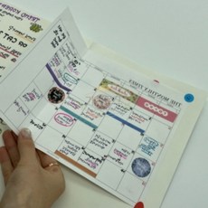 가온로그 먼슬리 월간 플래너 떡메모지 기록장