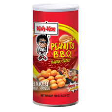 大哥豆 (80/90/180g) - 多種口味酥脆黃豆零食, 1個, 罐裝 BBQ 180g-大哥豆