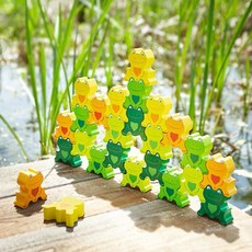 HABA 青蛙疊疊樂 桌遊 兒童學習玩具 手眼協調訓練 益智遊戲, 1個