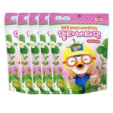 베베모린 뽀로로 데일리 비타츄잉정 멀티비타민 딸기맛, 52.5g, 5개