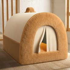 두우둥 방한 켄넬 방한켄넬 방수 수면 방지 보온 한파, XS 32 x 30x29cm 1.5kg, 1개, 3단 보온 잠금형-카키 문커튼포함