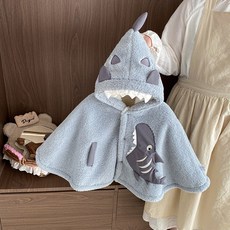 Naizi 小鯊魚斗篷 防風保暖披肩外套