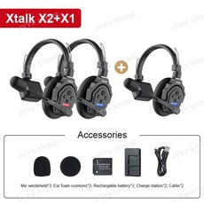 SYNCO Xtalk 2.4G 무선 인터콤 시스템 영화 제작 라이브 방송용 인터콤 헤드셋 X1 X2 X5 MasterFree 소음 감소, [03] Xtalk X3, 3) Xtalk X3, 1개