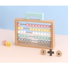영유아 원목 구슬 셈 수판 숫자 놀이 학습 교구 완구 덧셈뺄셈, 1개
