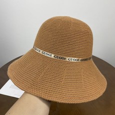 女 夏日遮陽防曬帽 牛奶絲編織大帽檐