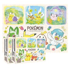 로픽 포켓몬 직소 퍼즐 150pcs 원씬아트 2P 그림 맞추기, 단품, 1개