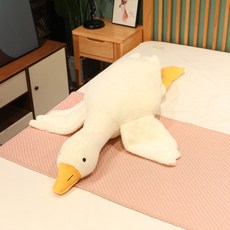 現貨網紅墩墩鴨毛絨公仔玩偶大號抓機兌換娃娃可愛蹲蹲鴨毛絨玩具, 1個, 大白鵝【網紅大白鵝】:50cm【胖版】