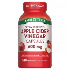 NATURE'S TRUTH 綠萃淨 蘋果醋 600mg 膠囊, 1個, 240錠