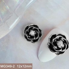 브 하트 꽃 크리스마스 트리 네일 아트 지르콘 진주 크리스탈 금속 매니큐어 손톱 액세서리 장식 매력 용품 10 개