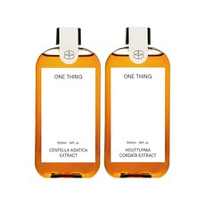 [원씽 진정 토너 입문 세트] 원씽 대용량 수분 병풀 추출물 토너 300ml + 원씽 대용량 진정 어성초 추출물 토너 300ml, 1세트