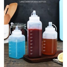 넓은 입구 소스통 대용량 식당 매장, 5개, 800ml
