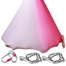 상세페이지_상단 간이침대 캠핑 감성 해먹 공중 요가 해맥 세트 오브르 실크 그라데이션 컬러 피트니스 스트레치 벨트 체육관 실내 스튜디오 상세페이지_하단, 5) Pink Light, 1개