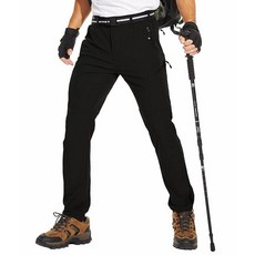 NATUVENIX 하이킹 팬츠 남성용 경량 여행 바지 신축성 있는 작업 빠른 건조 낚시 아웃도어 블랙(벨트 포함) 34 x 30