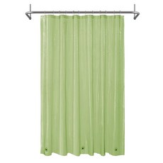 Mrs Awesome 자석 3개가 있는 긴 샤워 커튼 라이너 182.9 x 198.1cm(72 x 78인치) 투명 PEVA 샤워 라이너 욕실용 길이 298.8cm(78인치), 투명 그린