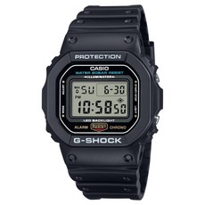 Casio 남성용 지샥 레진 스트랩 쿼츠 손목시계 (DW5600E-1V)