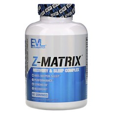 EVLUTIONNUTRITION Z-Matrix鋅鎂力&茶胺酸膠囊, 240顆, 1罐