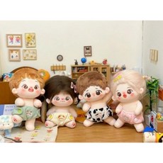10cm인형옷 15 20CM 손뜨개 아이돌 귀여운 솜인형 후드, 10cm, 핑크 퍼 폼 재킷, 1개