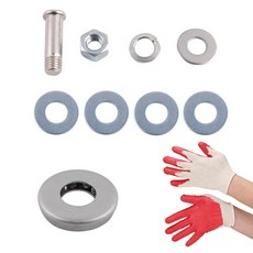 [티이디몰 3종세트 무료배송] 현관문 피벗힌지 수리세트+베어링1개+작업장갑1개, 1세트