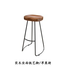 우드슬랩 테이블 긴책상 의자 사각 높이 벽밀착 통원목 식탁 조리대 세트상품 거실 보드, 75cm 키높이 사과 의자, 1개