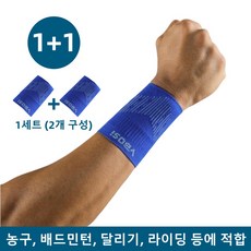 니트 통기 손목 보호대 1+1 - 총2개, 블루, 1세트