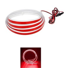 자동차 후드 주간 주행등 앰비언트 네온 램프 스트립 방수 스캔 분위기 백라이트, 1개, 2. 180cm-red color