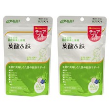 에스셀렉트 엽산 & 철 츄어블 블루베리맛