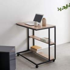 도파민릴 사이드 미니 테이블 인테리어 침대 쇼파 보조 수납형 협탁, 1개, 그레이