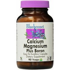 Bluebonnet 鈣鎂硼植物膠囊, 90顆, 1罐