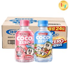hy 코코바이트 제로 2가지맛 280ml(복숭아맛12+야쿠르트맛12) 총24입, 280ml