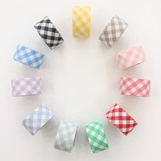 10마 4cm 바이어스 멜란워싱 1cm 체크 11종 C0, 그린