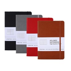 A5 가죽 라인노트 2026년 줄노트 불렛저널 일기장 필사노트 만년 단어장 기록 (21줄 200페이지), 그래이, 1개