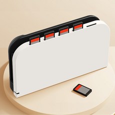 닌텐도 스위치2 독 케이스 컬러 커버 게임칩수납형, 화이트