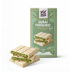 Yogi Super Foods Dubai Pistachio White Chocolate – Vegan Gluten Free Coconut Milk White Chocolate, White Chocolate Pistachio